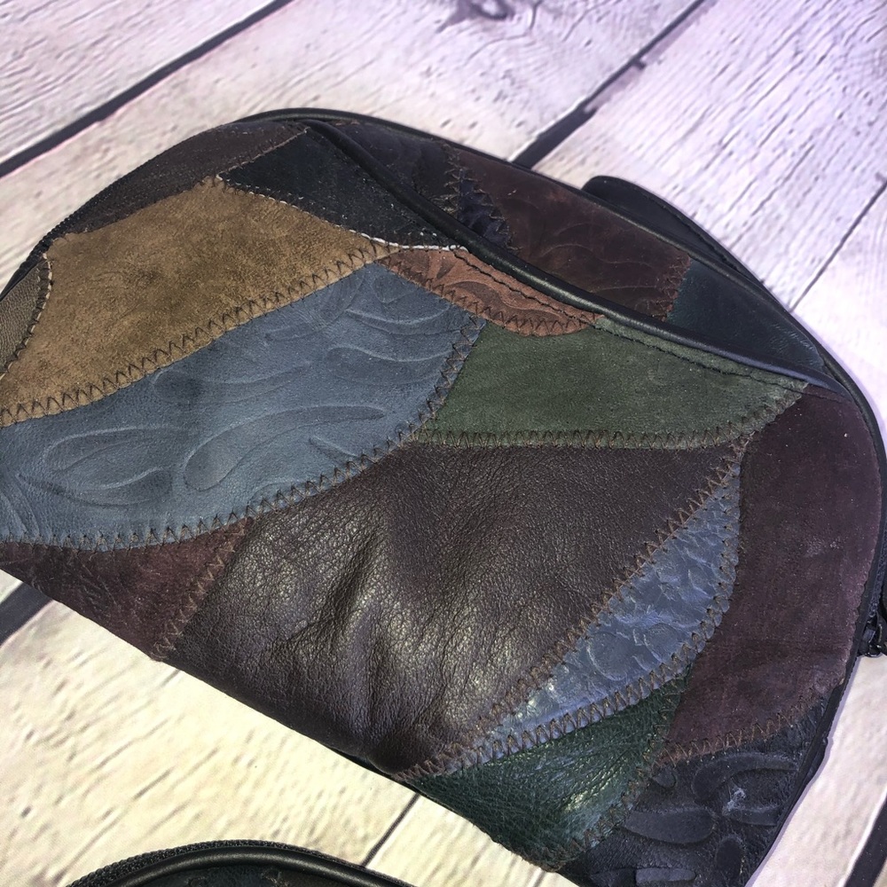 Set of 4 Leather Nesting Zipper Bags